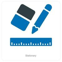 Stationary and geometry icon concept vector