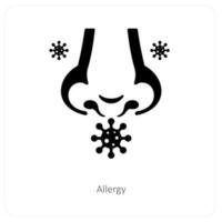 alergia y gripe icono concepto vector