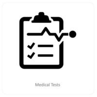 medical test and report icon concept vector