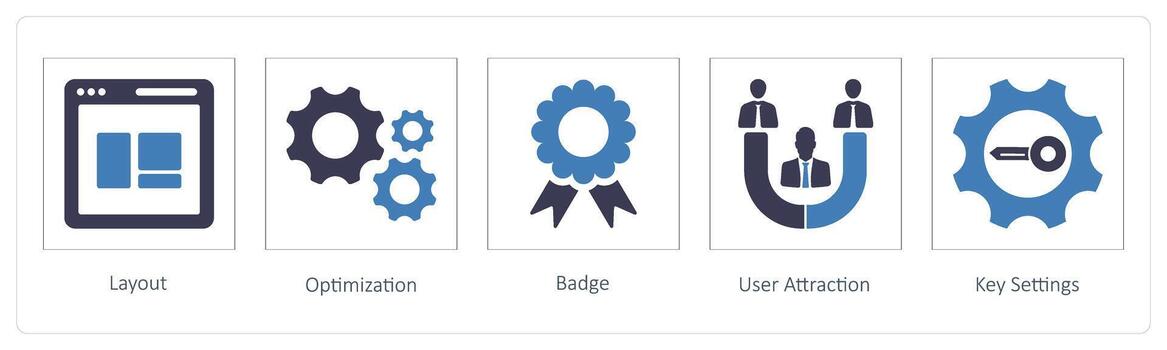 disposición, mejoramiento, Insignia vector