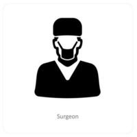 surgeon and doctor icon concept vector