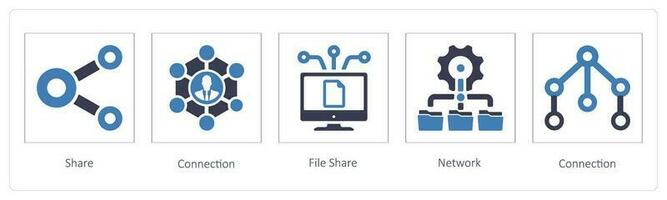 Share, Connection, File Share vector