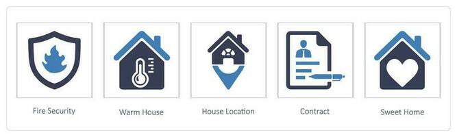 Fire Security, Warm House vector