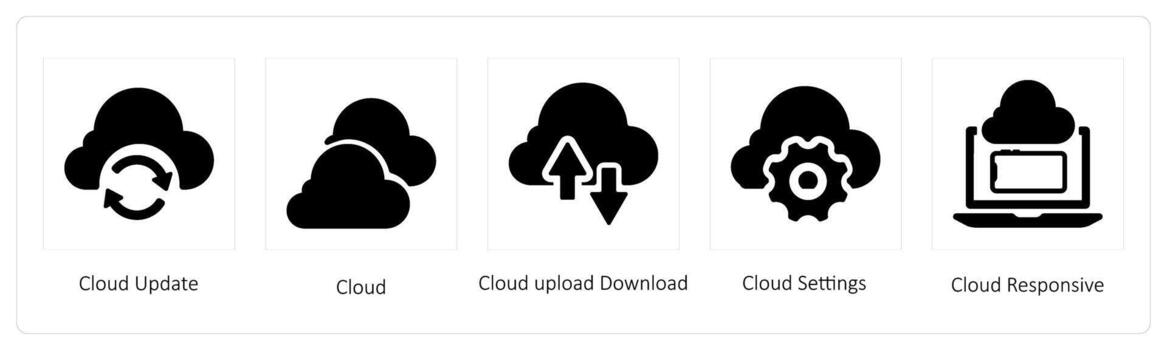 nube actualizar, nube, nube ajustes vector