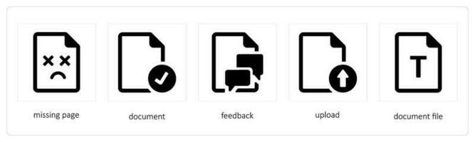 missing page, document, feedback vector