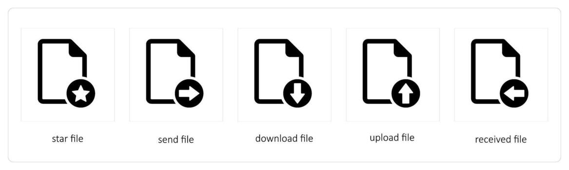 star file, send file, download file vector