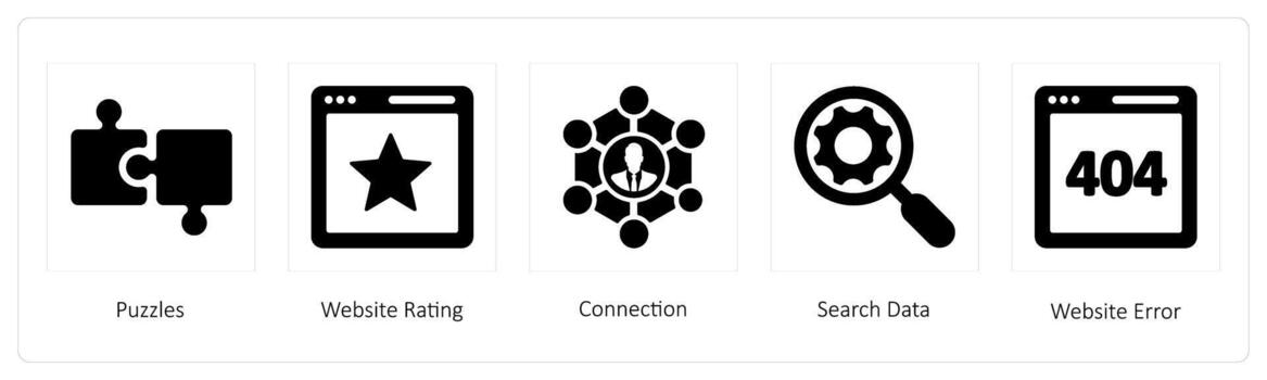 rompecabezas, sitio web clasificación, conexión vector
