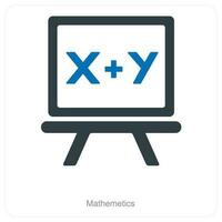 Mathematics and calculation icon concept vector