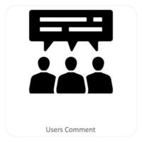 user comments and account icon concept vector