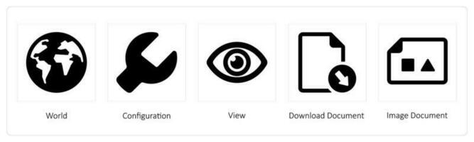 world, configuration and view vector