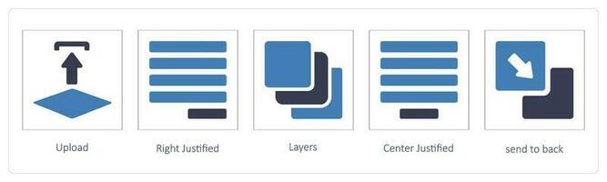 subir, Derecha justificado, capas vector
