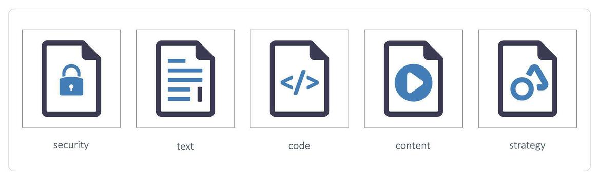 seguridad, texto, código, contenido vector