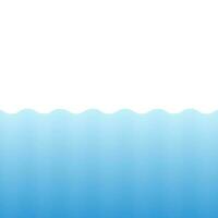 Blue waves gradient decorative frame, vector design template, abstract water waves