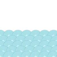 Swirling sea waves decorative frame, Vector design template, Abstract water waves