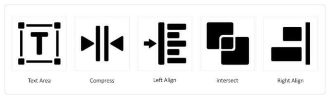 Text Area, Compress, Left Align vector