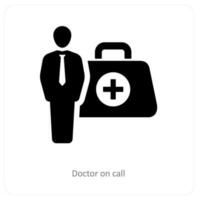 doctor on call icon concept vector