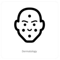 dermatología y folículo icono concepto vector