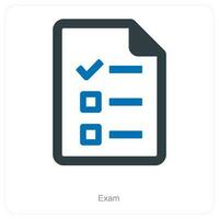 Exam and list icon concept vector