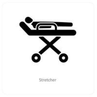 Stretcher and medical icon concept vector