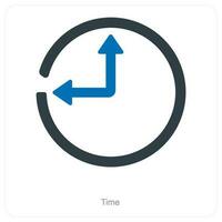 Time and clock icon concept vector