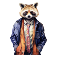 watercolour dressed in clothes . AI Generated png