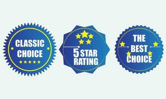 best choice badge ranking star ratings label vector