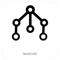 social link and connection icon concept vector