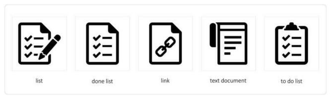 list, done list, link vector