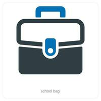 School Bag and education icon concept vector