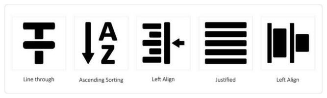 Line through, Ascending Sorting vector