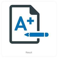 Result and grade icon concept vector