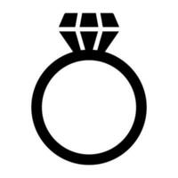 Diamond ring Vector Icon