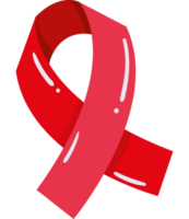 red ribbon diabetes awareness icon isolated design png