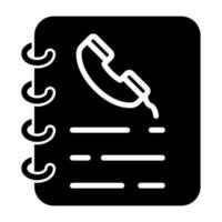 Phone Book Vector Icon