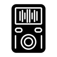 icono de vector de reproductor de mp3