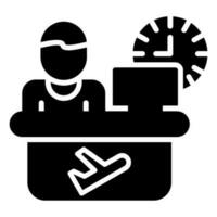 aerolínea escritorio vector icono