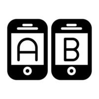 A B Testing Vector Icon