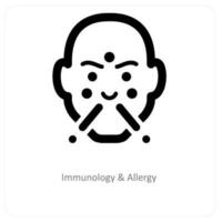 immunology and allergy icon concept vector