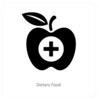 dietary food and diet icon concept vector