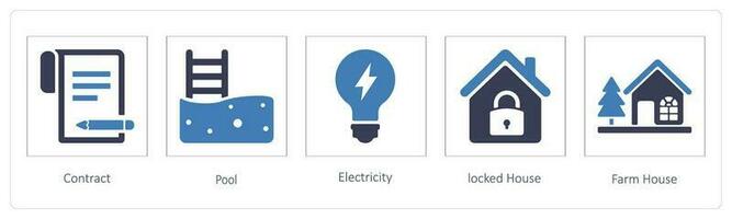 Contract, Pool, Electricity vector
