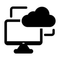 nube supervisión vector icono