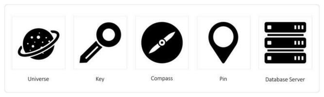 Universe, Key, Compass vector