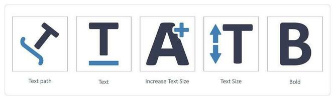 Text path, Text, Increase Text Size vector