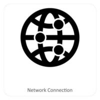 network link and connection icon concept vector