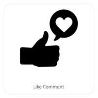 like comment and message icon concept vector