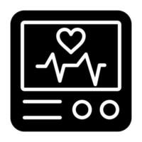 Heart Rate Monitor Vector Icon