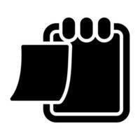Writing pad with sticky no Vector Icon