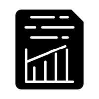 Document Insert Graph Vector Icon