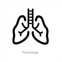 pulmonology and anatomy icon concept vector