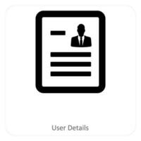 user details and access icon concept vector